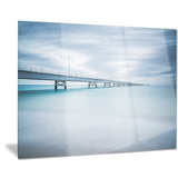 industrial pier side view seascape photo canvas print PT8499