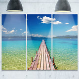 wooden pier in tropical paradise seascape photo canvas print PT8630