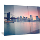 brooklyn bridge at dusk cityscape photo canvas print PT8631