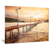 sunset over brown sea seascape photo canvas print PT8637