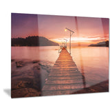 sunset over purple sea seascape photo canvas print  PT8638