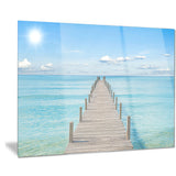 pier infinite to the sea seascape photo canvas print PT8642