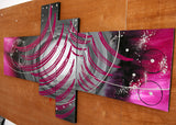 Modern Purple Art Painting 1005- 64x34in