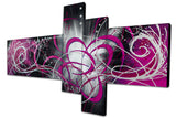 Purple Abstract Painting 1006 - 66 x 36in