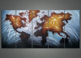 World Map Oil Painting 1030 - 60x32in
