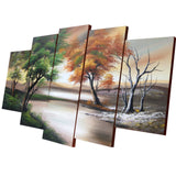 Forest Art Painting - Trees in All Seasons 1073 - 60x32in