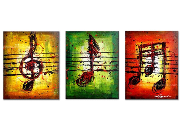 Musical Notes Art Painting 60x24in