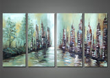 Modern Riverscape Canvas Painting 1136 - 56x28in