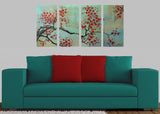 Red Flowers - Modern Canvas Floral Art 1146 - 48x28in