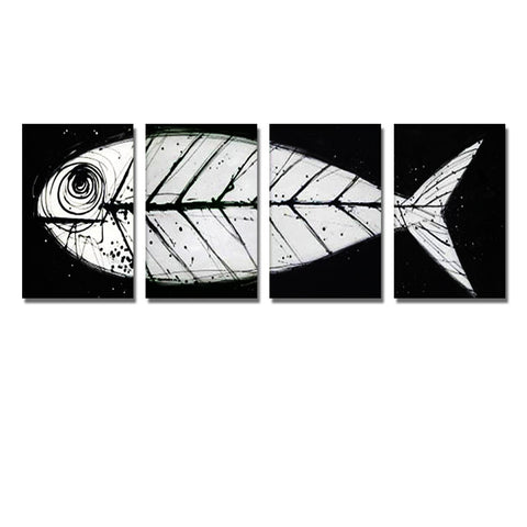 Fish Art Painting 116 - 60x20in