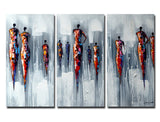 Tall People - Abstract Wall Art on Canvas 1193 36x32in