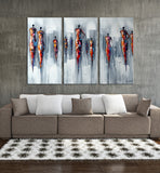 Tall People - Abstract Wall Art on Canvas 1193 36x32in