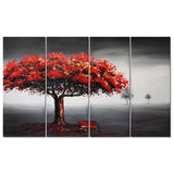 Red Tree for Relax Art Painting 1217 - 48x32in
