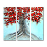 Red Leaves - Huge Tree Canvas Wall Art 1223 - 36x32in