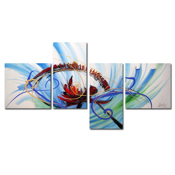 Color Fusion - Abstract Canvas Wall Art 1226 - 56x30in