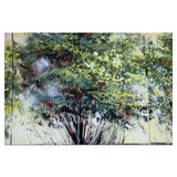 Wall of Green Trees - Modern Artwork 1236 - 60x32in