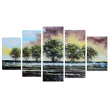 Wall of Green Trees - Modern Artwork 1236 - 60x32in