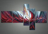 Modern Red Abstract Oil Painting 1015 - 64x32in