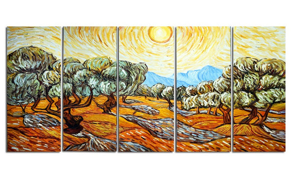 Van Gogh Olive Trees Oil Painting 60x28 in