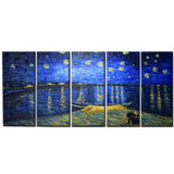 Van Gogh Starry Night Over the Rhone Oil Painting 4087 - 60x28in