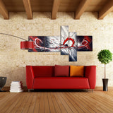 Large Red Abstract Painting 414 - 66 x 36in