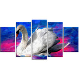 Swimming Swan- Animal Canvas Print PT2306