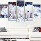 Polar Bear Pals- Animal Canvas Print PT2307