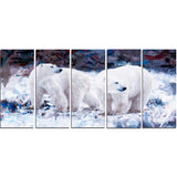 Polar Bear Pals- Animal Canvas Print PT2307