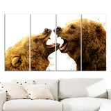 Bear Fight- Animal Canvas Print PT2314