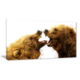 Bear Fight- Animal Canvas Print PT2314