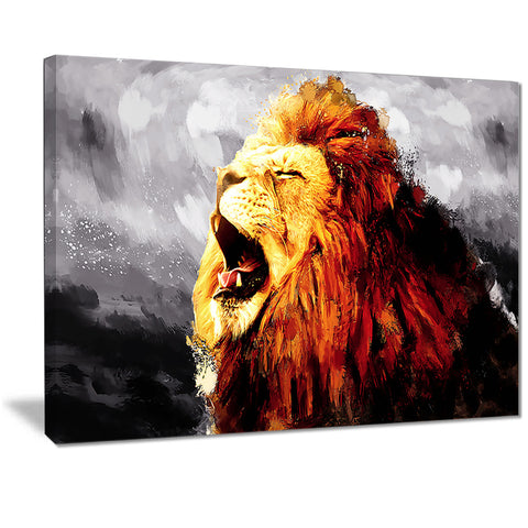 Roaring Lion - Animal Canvas Print PT2317
