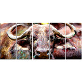 Bull in the Herd- Animal Canvas Print PT2325