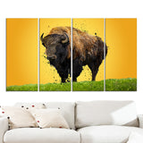 Lone Bison- Animal Canvas Print PT2326