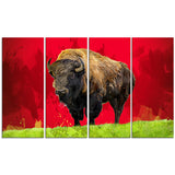 Lone Bison - Animal Canvas Print PT2327