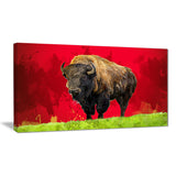 Lone Bison - Animal Canvas Print PT2327