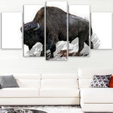 Migrating Bison- Animal Canvas Print PT2333