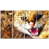 Hissing Cat- Animal Canvas Print PT2335