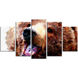 Happy Brown Bear- Animal Canvas Print PT2338