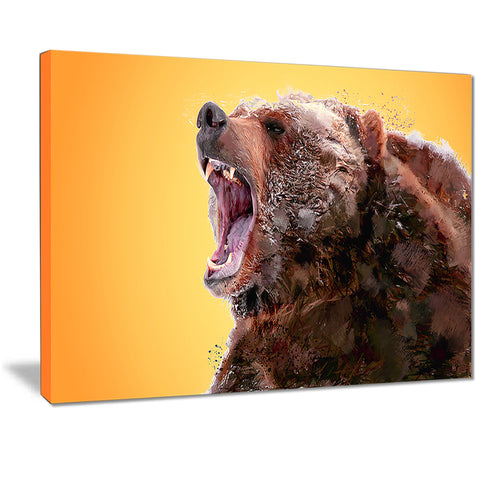 Beware of the Bear - Animal Canvas Print PT2342