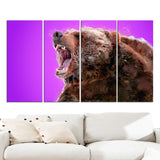 Beware of the Bear - Animal Canvas Print PT2343