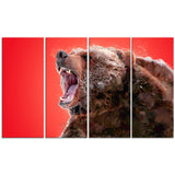 Beware of the Bear - Animal Canvas Print PT2344