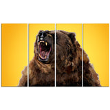 Fierce Grizzly - Animal Canvas Print PT2346