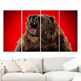 Fierce Grizzly - Animal Canvas Print PT2347