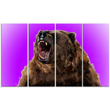 Fierce Grizzly - Animal Canvas Print PT2348