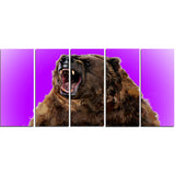 Fierce Grizzly - Animal Canvas Print PT2348