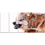 Snarling Wolf- Animal Canvas Print PT2350