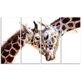 Loving Giraffes- Animal Canvas Print PT2351