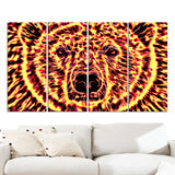 Psychedelic Bear- Animal Canvas Print PT2360
