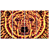 Psychedelic Bear- Animal Canvas Print PT2360