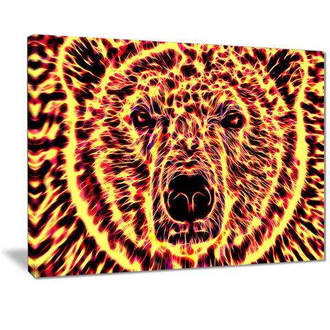 Psychedelic Bear- Animal Canvas Print PT2360